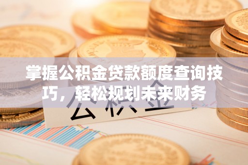 名山掌握公积金贷款额度查询技巧，轻松规划未来财务